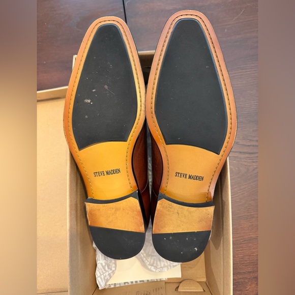 Steve Madden Parsens Tan Leather Men’s Oxford Dress Shoes main image 6